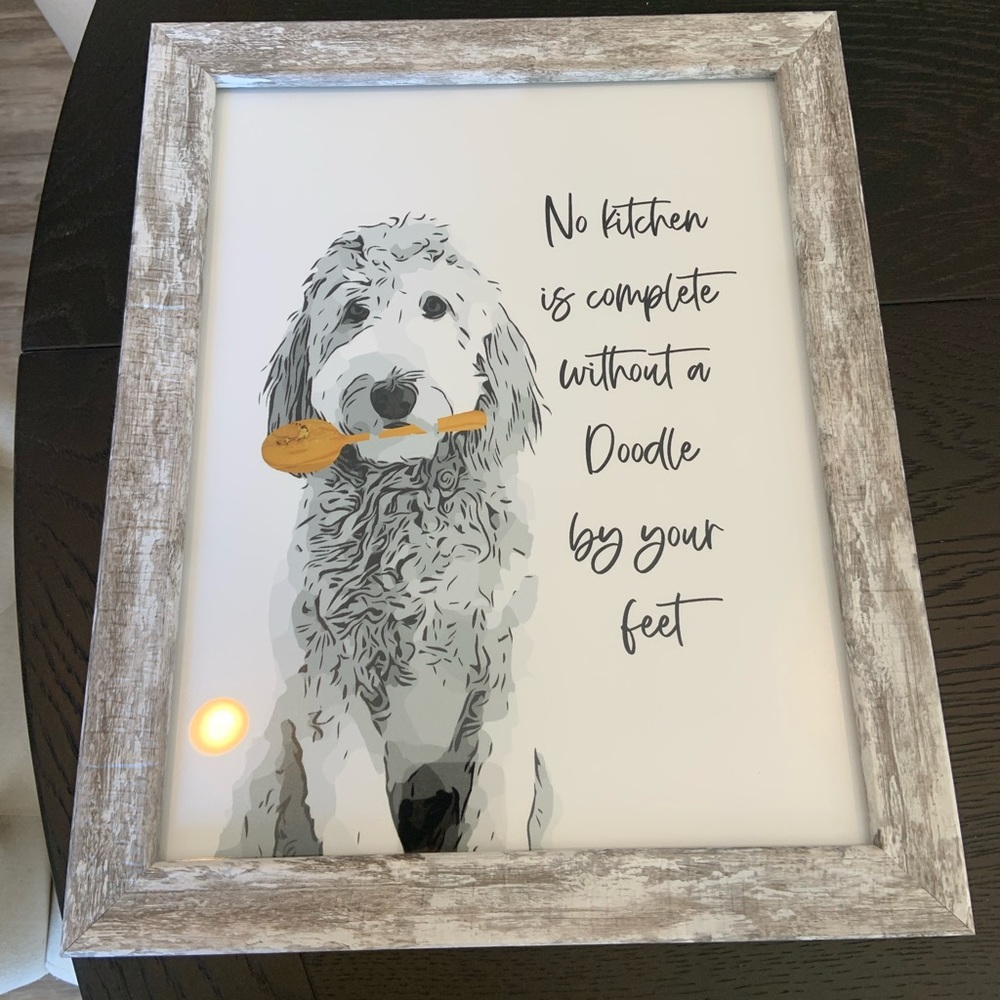 Doodle Print Framed - goldendoodle bernidoodle labradoodle